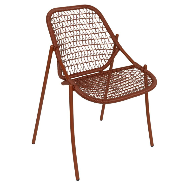 Fermob Sixties stapelbare tuinstoel Red ochre