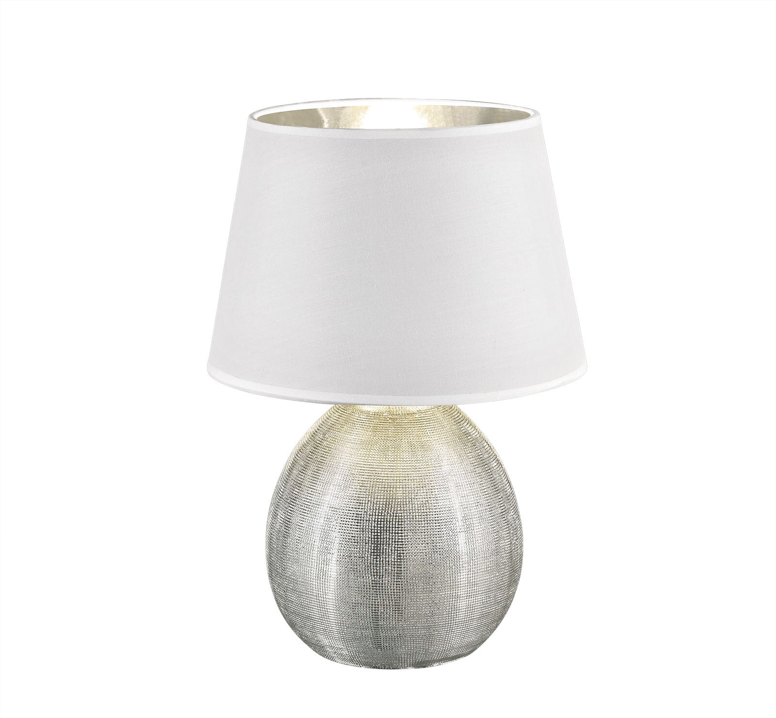 RL Retrofit Tischlampe 1 flg mit Textilschirm H 35 LUXOR Silberfarbig