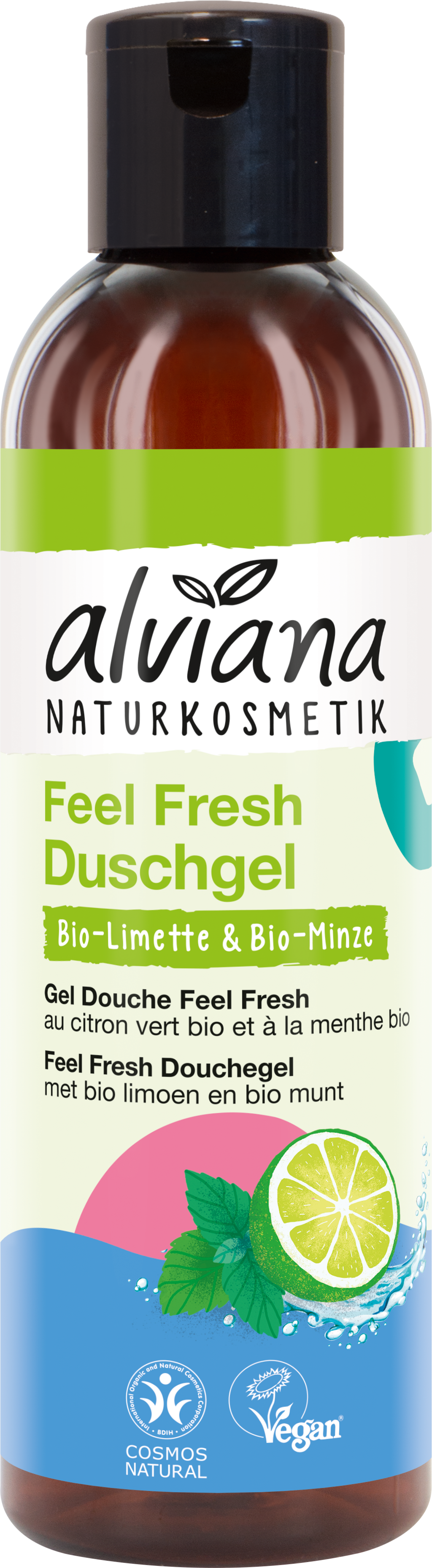 alviana Naturkosmetik  Feel Fresh Duschgel Bio-Limette & Bio-Minze, 250 ml