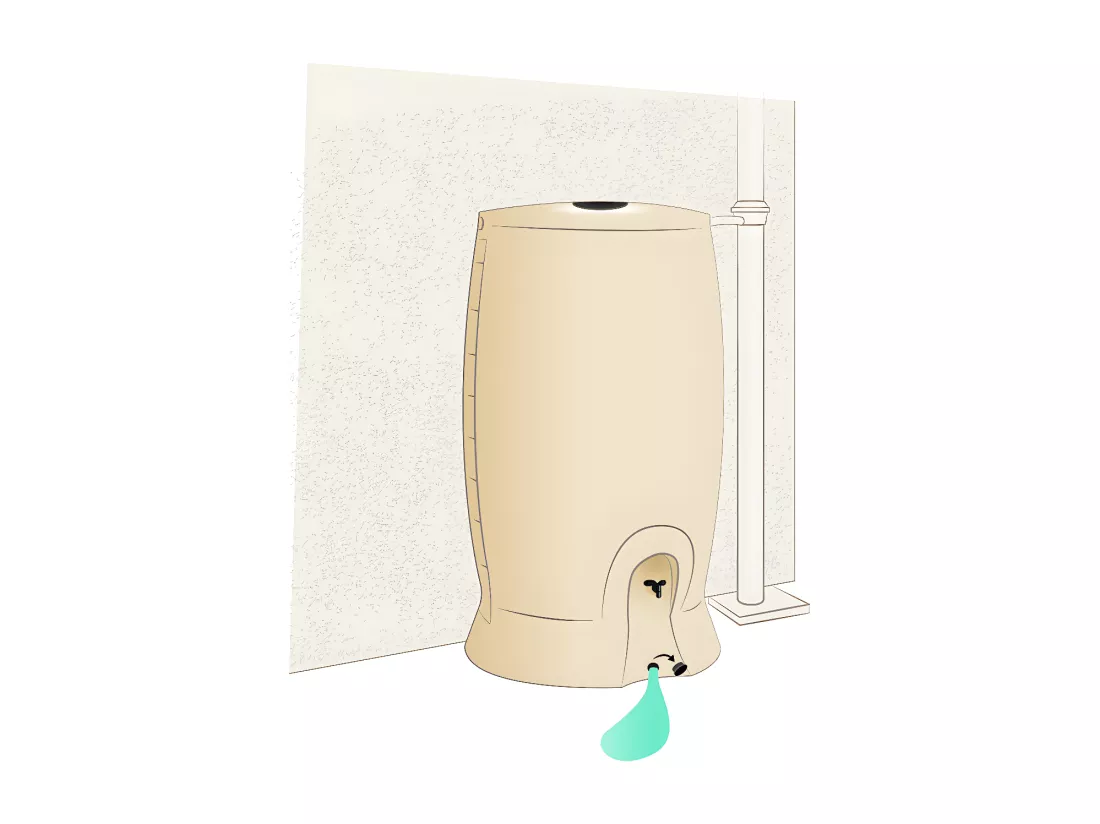 Récupérateur D' Eau Mural 500l 