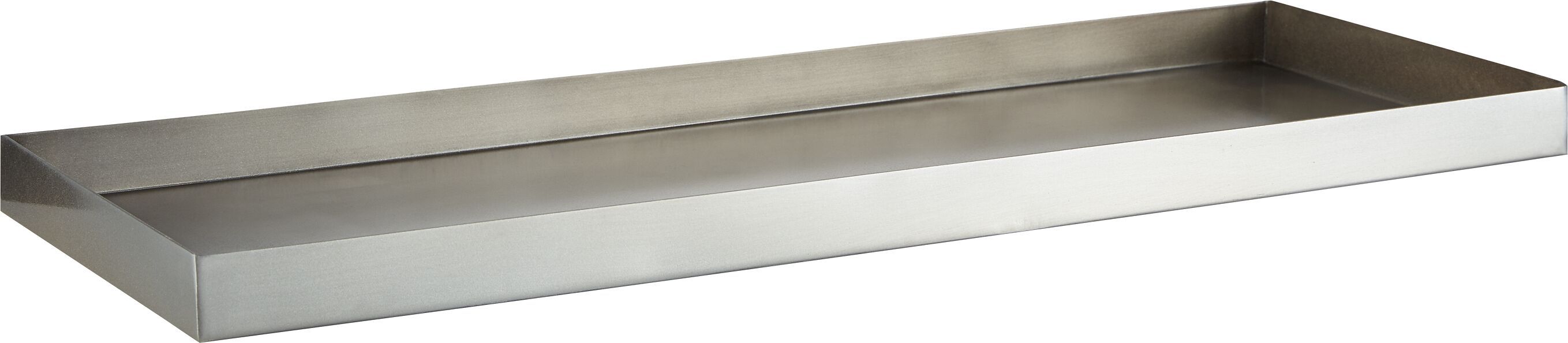 TOM Deko Platte - Silber / B: 18.0 cm x H: 7.0 cm x D: 50.0 cm