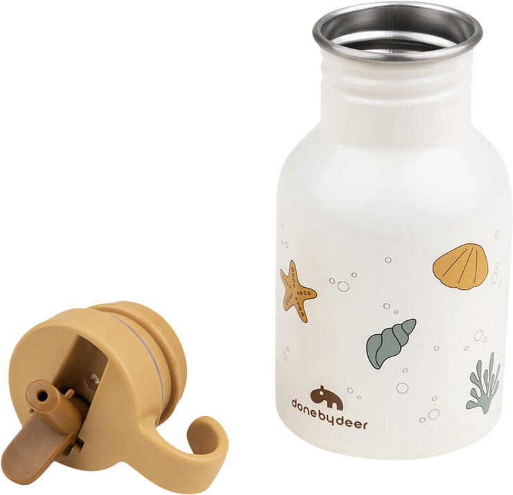 Done by Deer Flaske rustfrit stål Sea friends Beige Beige