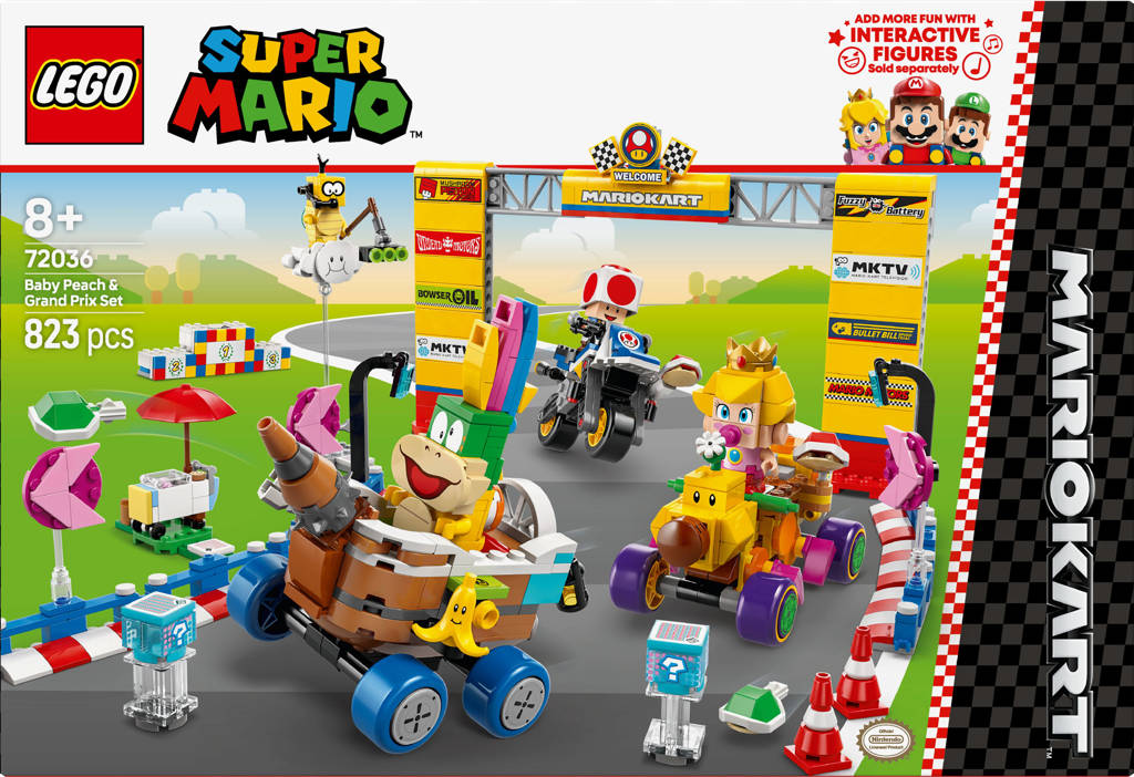 Mario Kart™ – Baby Peach en grand prix–set, racespeelgoed 72036