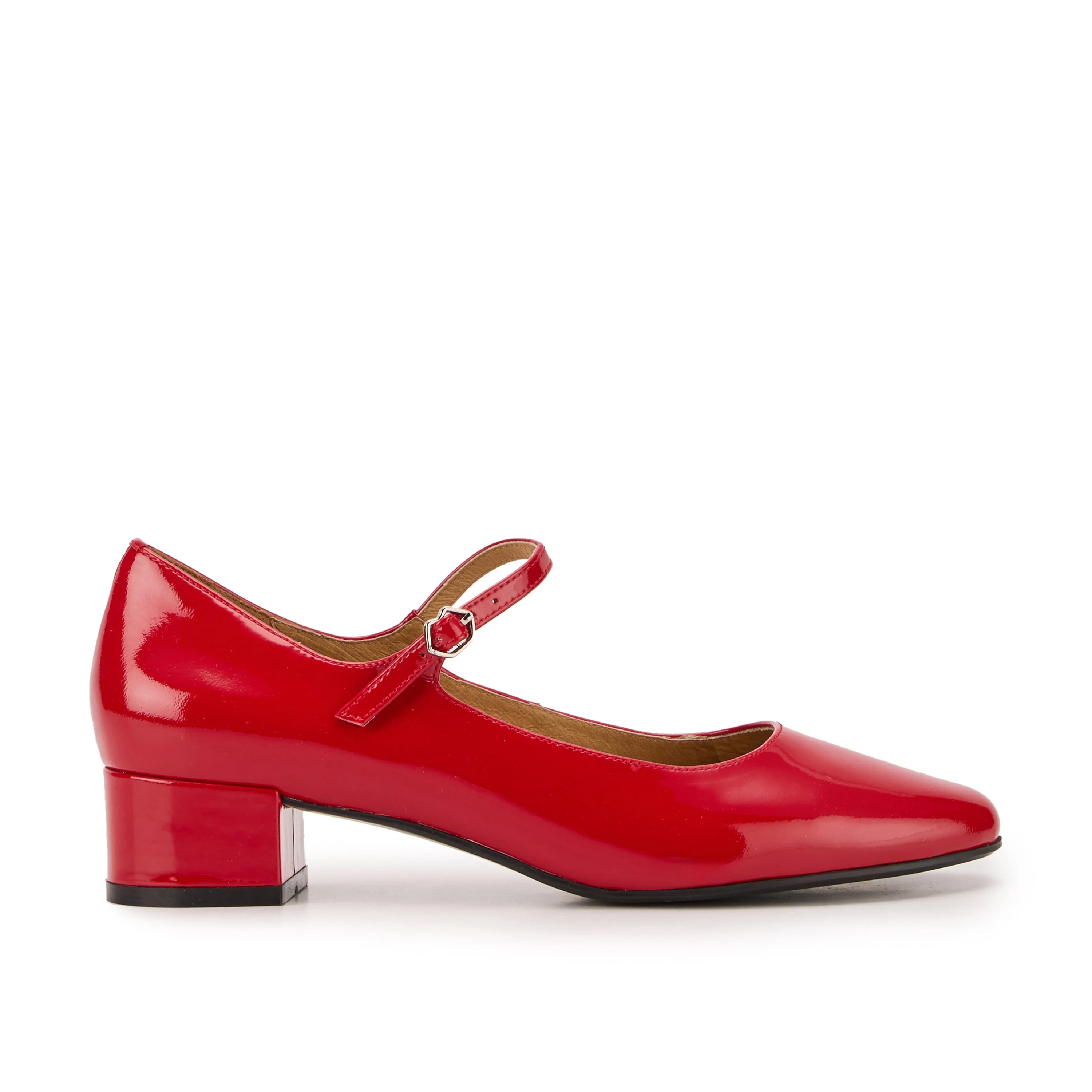 ALBA CUIR BRILLANT - Babies en cuir | Rouge