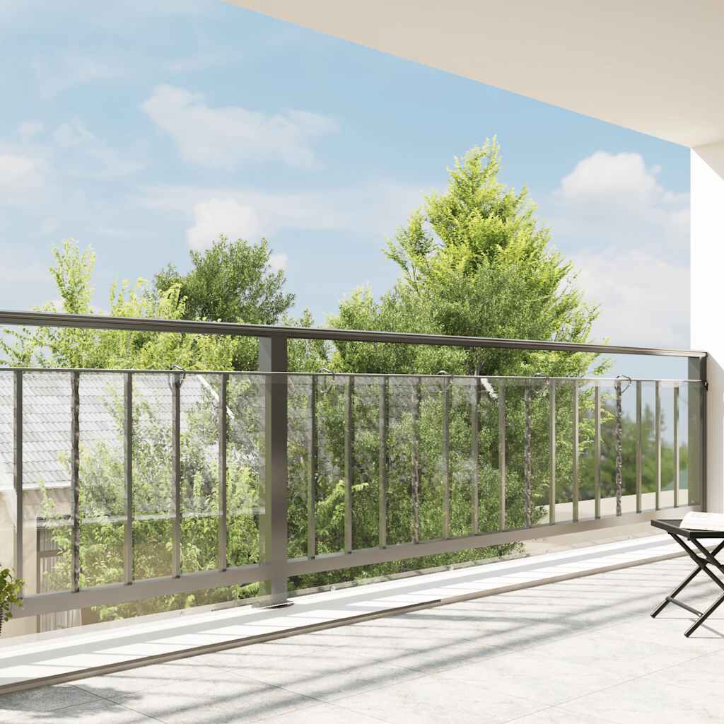 vidaXL Transparant zeil met ogen 1x10 m PVC
