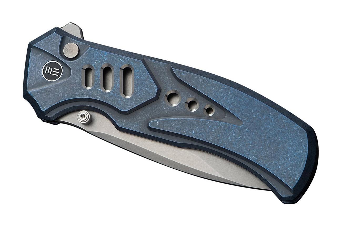 WE Knife Zentron WE24094-4 Stonewashed Böhler M390, Blue Titanium, zakmes