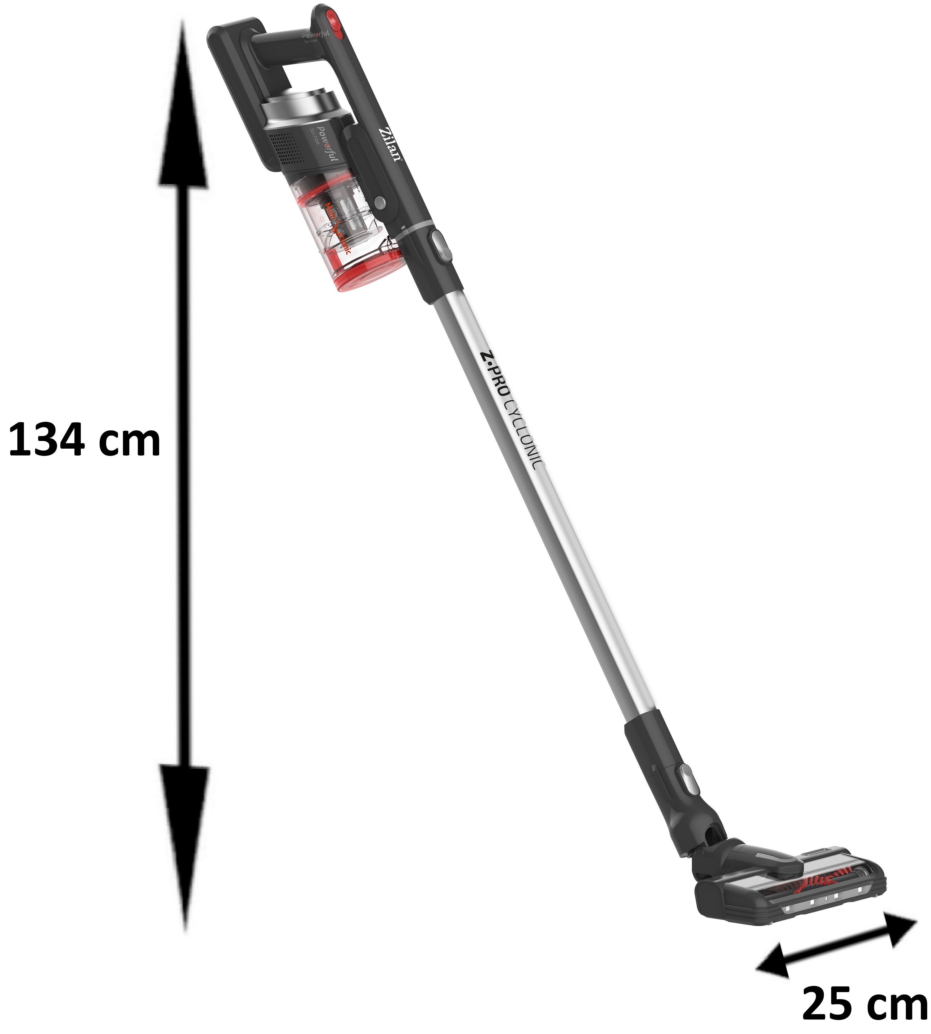 Zilan Kabelloser Akku Staubsauger Multi Zyklonen-Technologie 140W