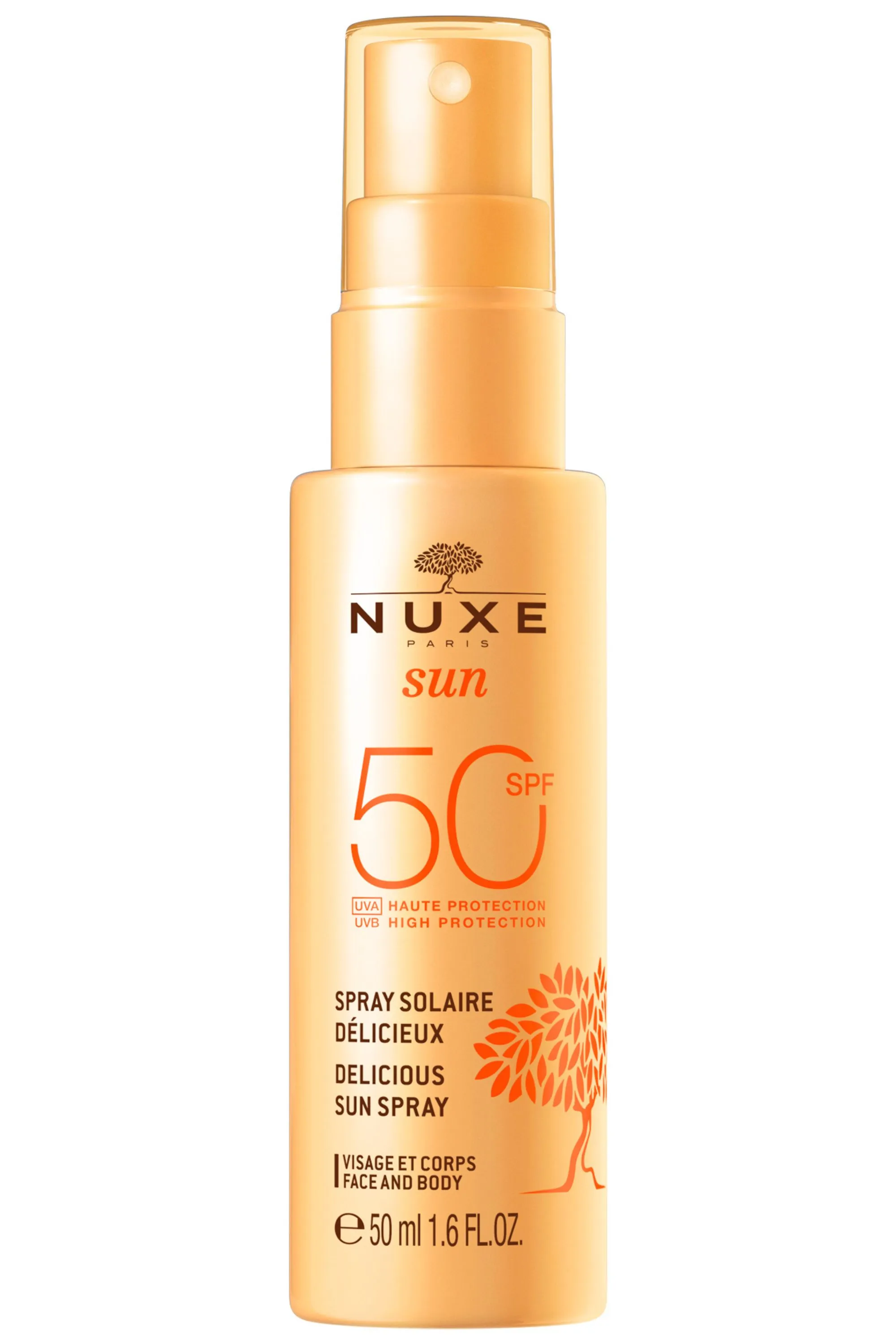 Nuxe Spray fondant visage et corps haute protection SPF50 Nuxe Sun-50 ml
