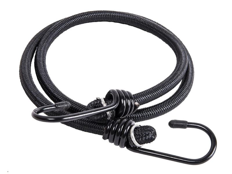 Meister Gummi-Spannseil Ø 10 mm, 80 cm, 80 kg, Schwarz Seil; Anwendungsbereich: PKW, Werkstatt