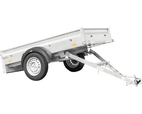 Humbaur Steely enkelassige aanhangwagen met opklapbare dissel, 2050 x 1095 x 300 mm, ongeremd, toegestaan totaalgewicht 750 kg