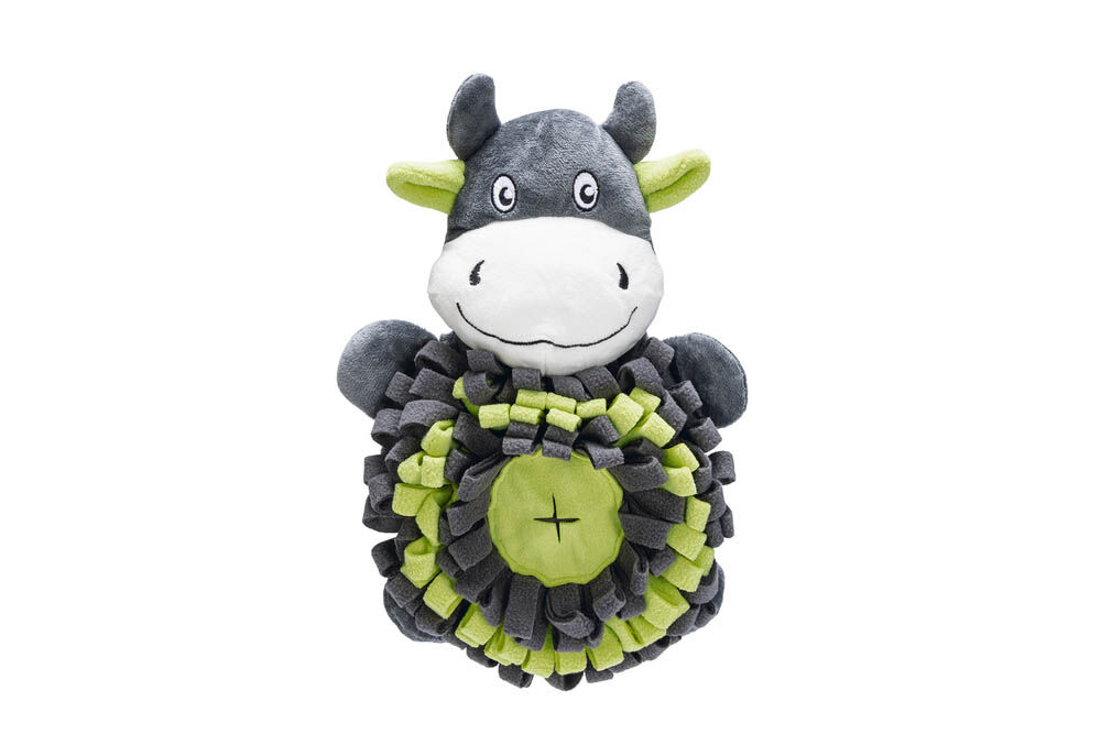 Beeztees Hide and Seek Koe - Snuffelmat - Hondenspeelgoed - 9x21.5x32 cm