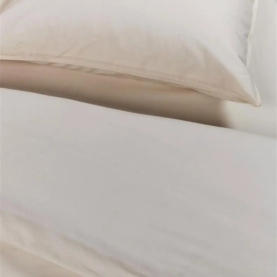 Ambiante Dekbedovertrek Uni Cotton Sand-Lits-jumeaux (240 x 200/220 cm)