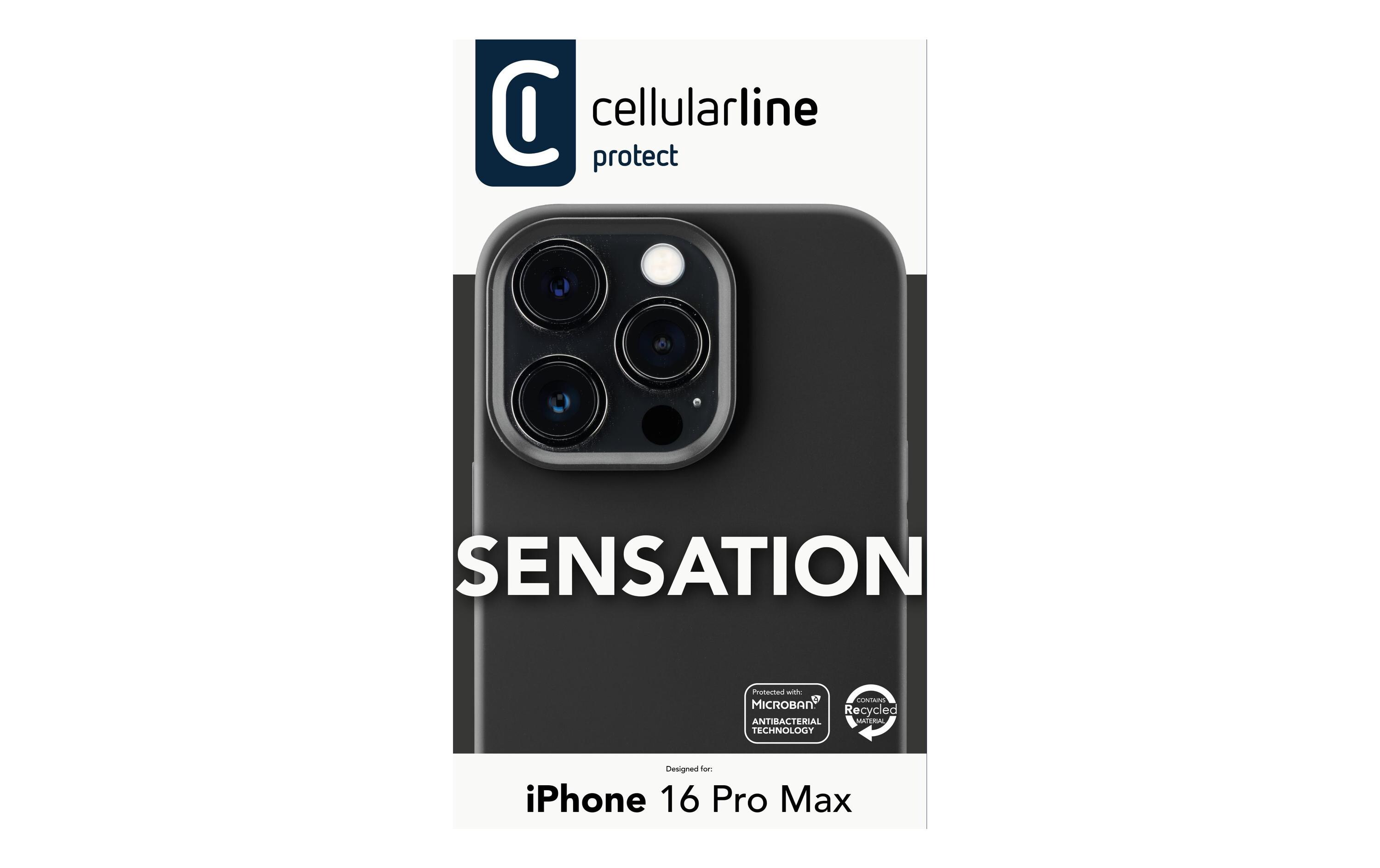 Back Cover Sensation iPhone 16 Pro Max BlackSchutzhülle für das Apple iPhone 16 Pro Max