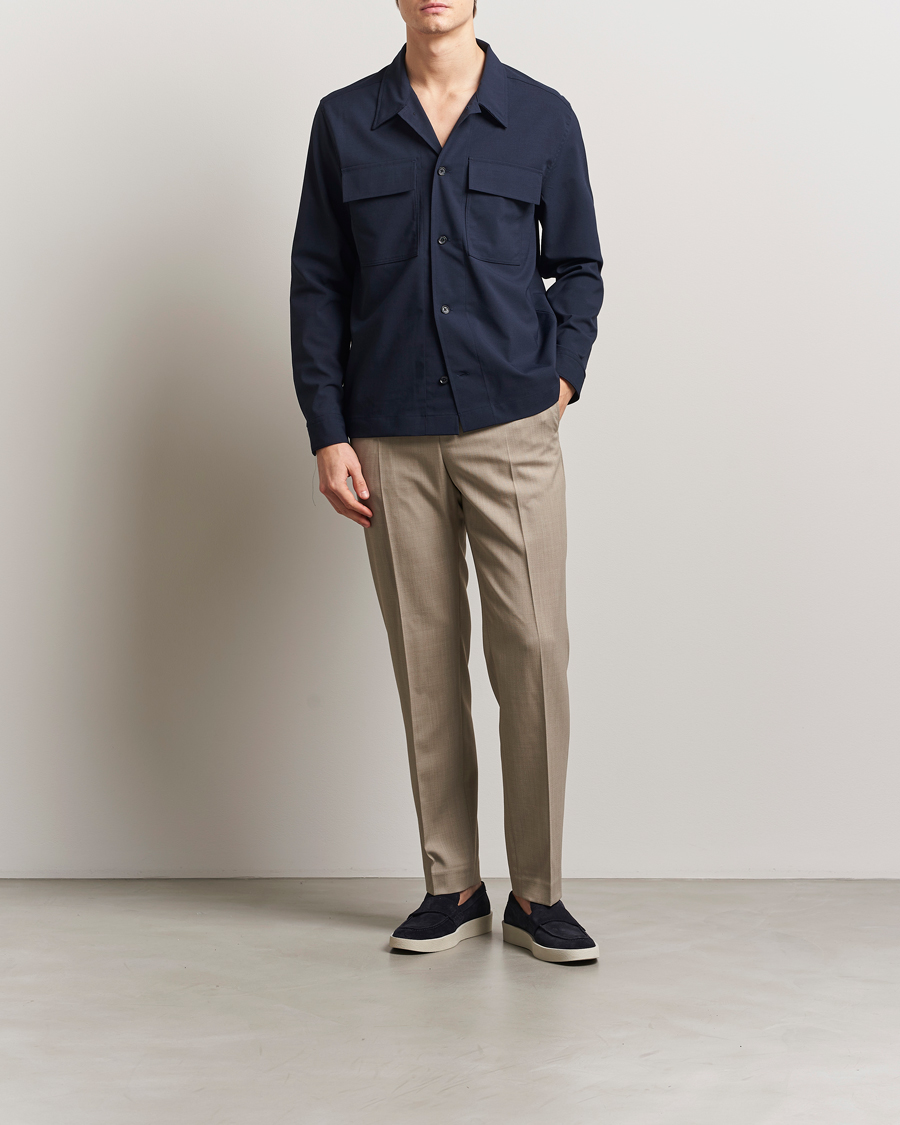 J.Lindeberg Reid Twill Overshirt Navy