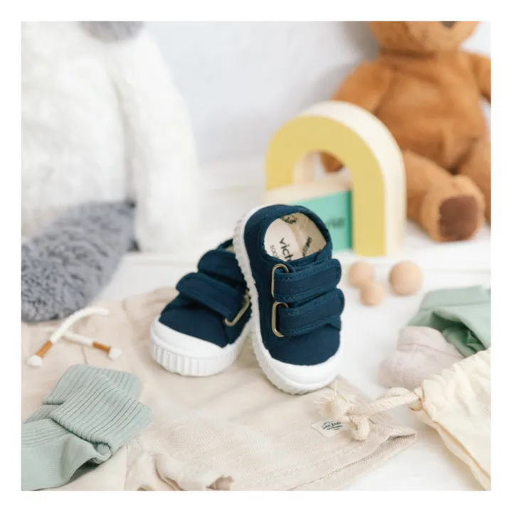 Victoria Baskets Scratchs Tiras Lona | Bleu