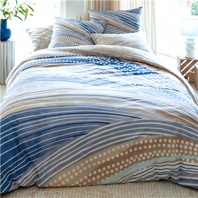 Linge de lit motif vagues graphiques - BECQUET CRÉATION