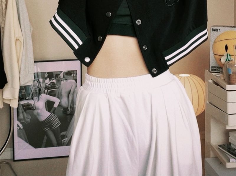 JOWI - Tweekleurige cropped honkbaljack / joggingbroek