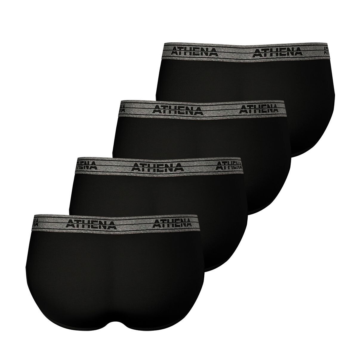 ATHENA<br>Conjunto de 4 cuecas básicas de algodão
