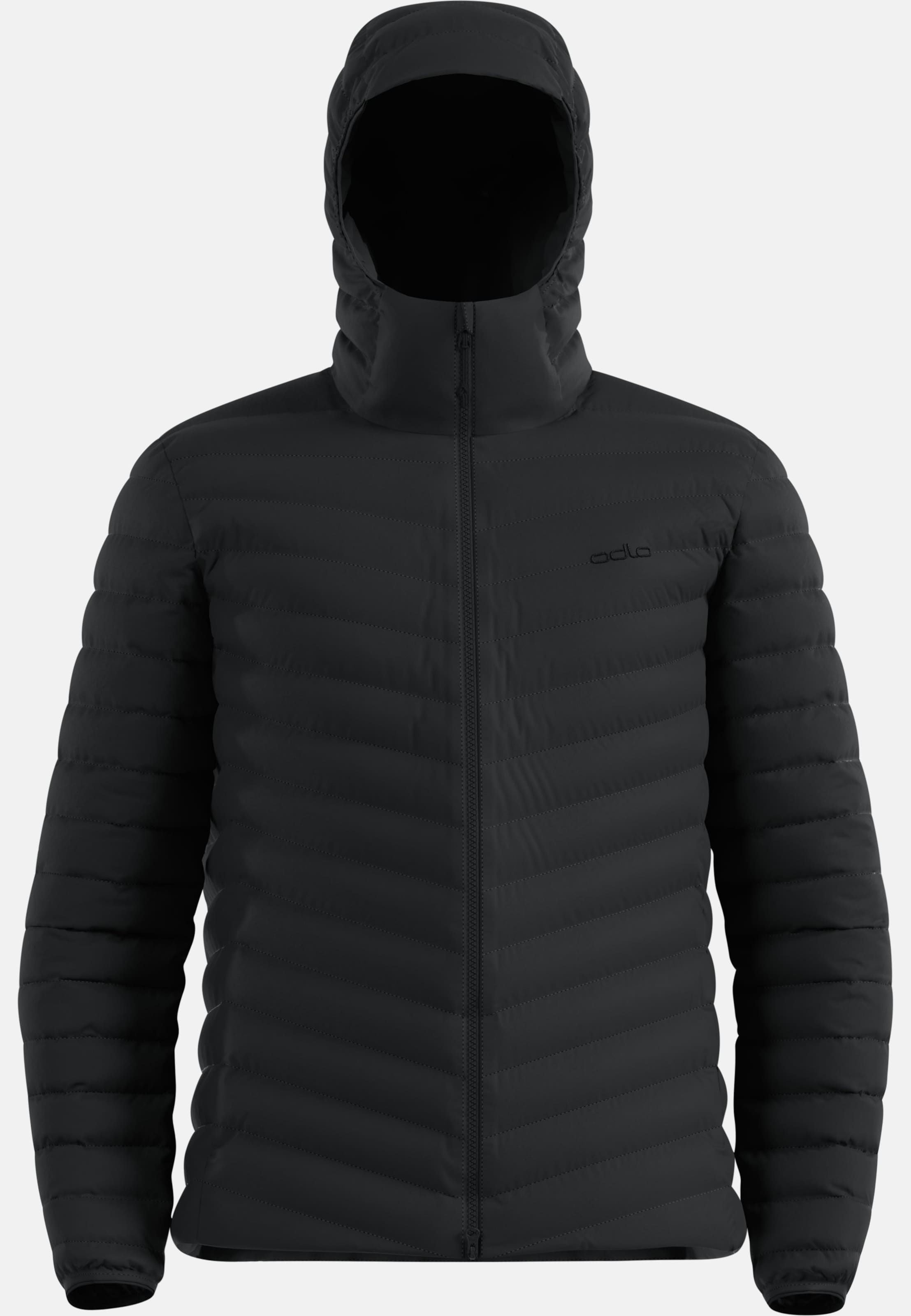Kompakte X-Alp Daunenjacke mit Kapuze 2.0 in black
