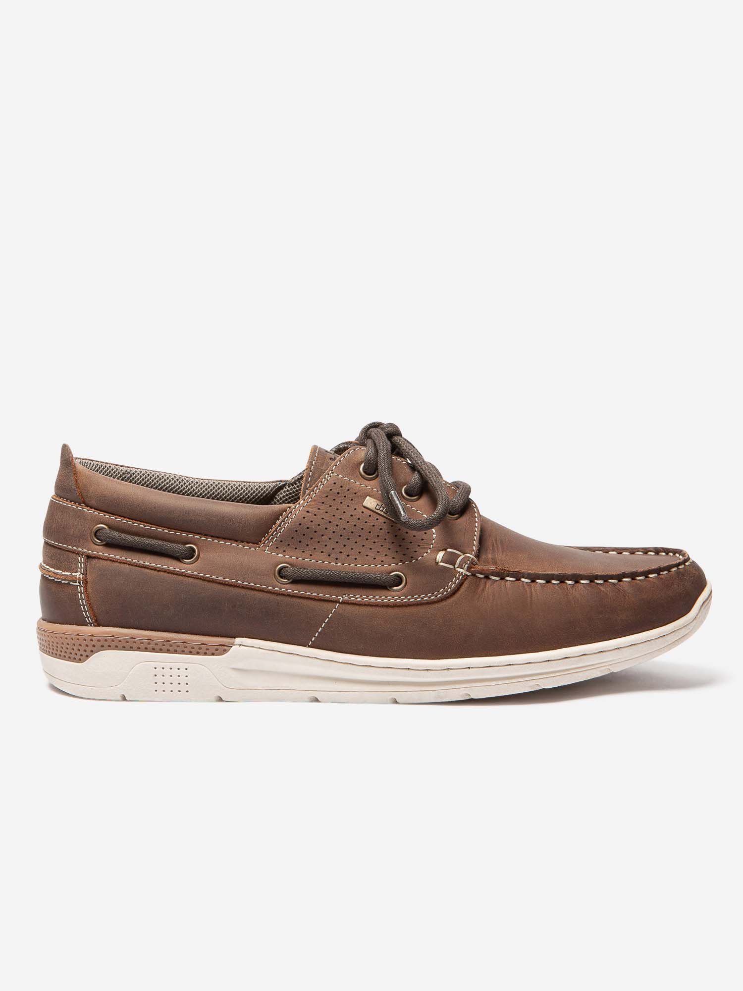 Chaussures Bateau Homme Cuir Marron