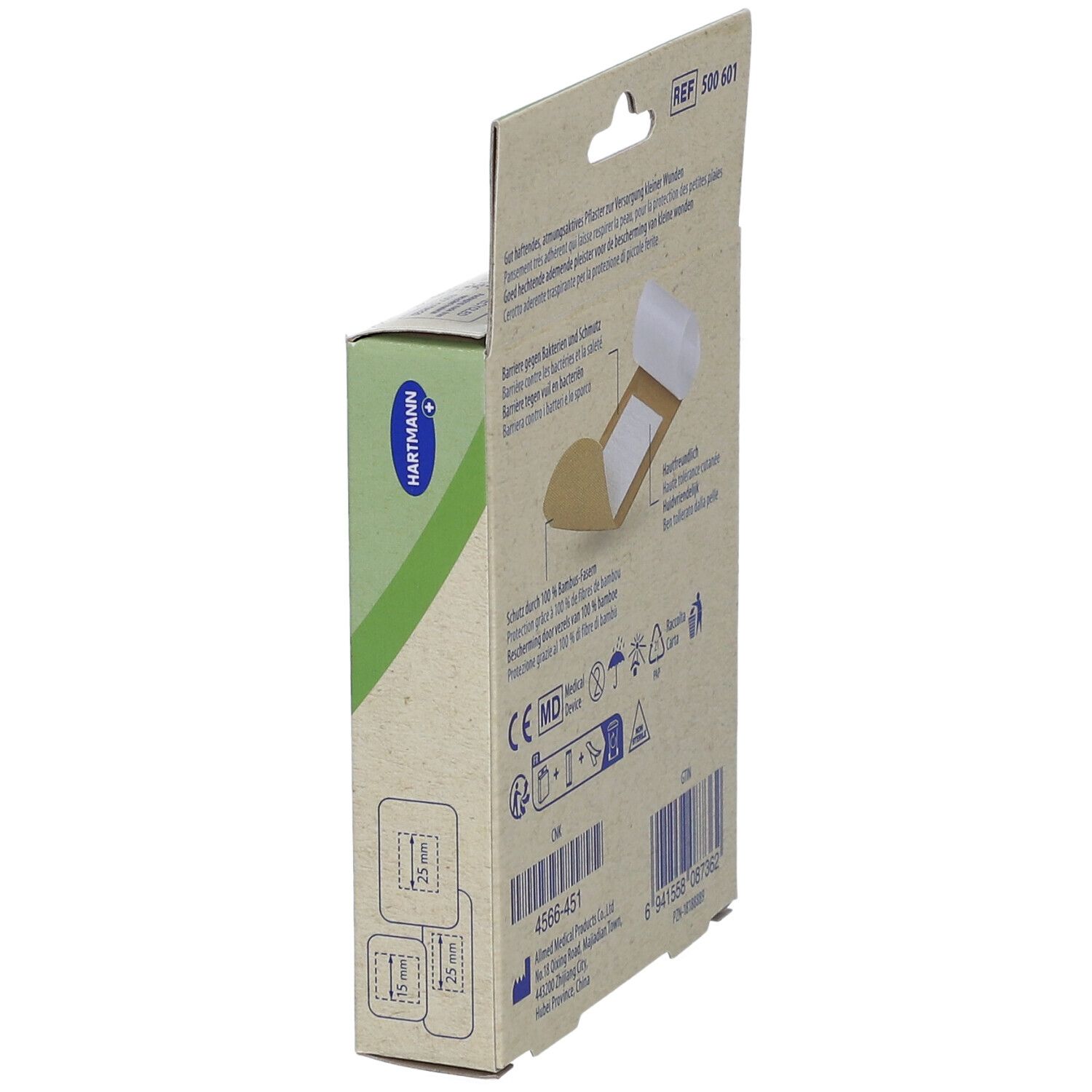 Nature Care Bambus-Pflasterstrips, zum Schutz von oberflächlichen Wunden oder Schürfwunden