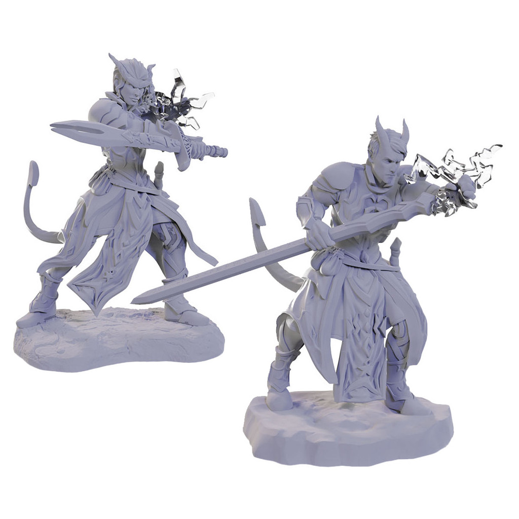 D&D Nolzur's Marvelous Unpainted Miniatures: Tiefling Warlocks