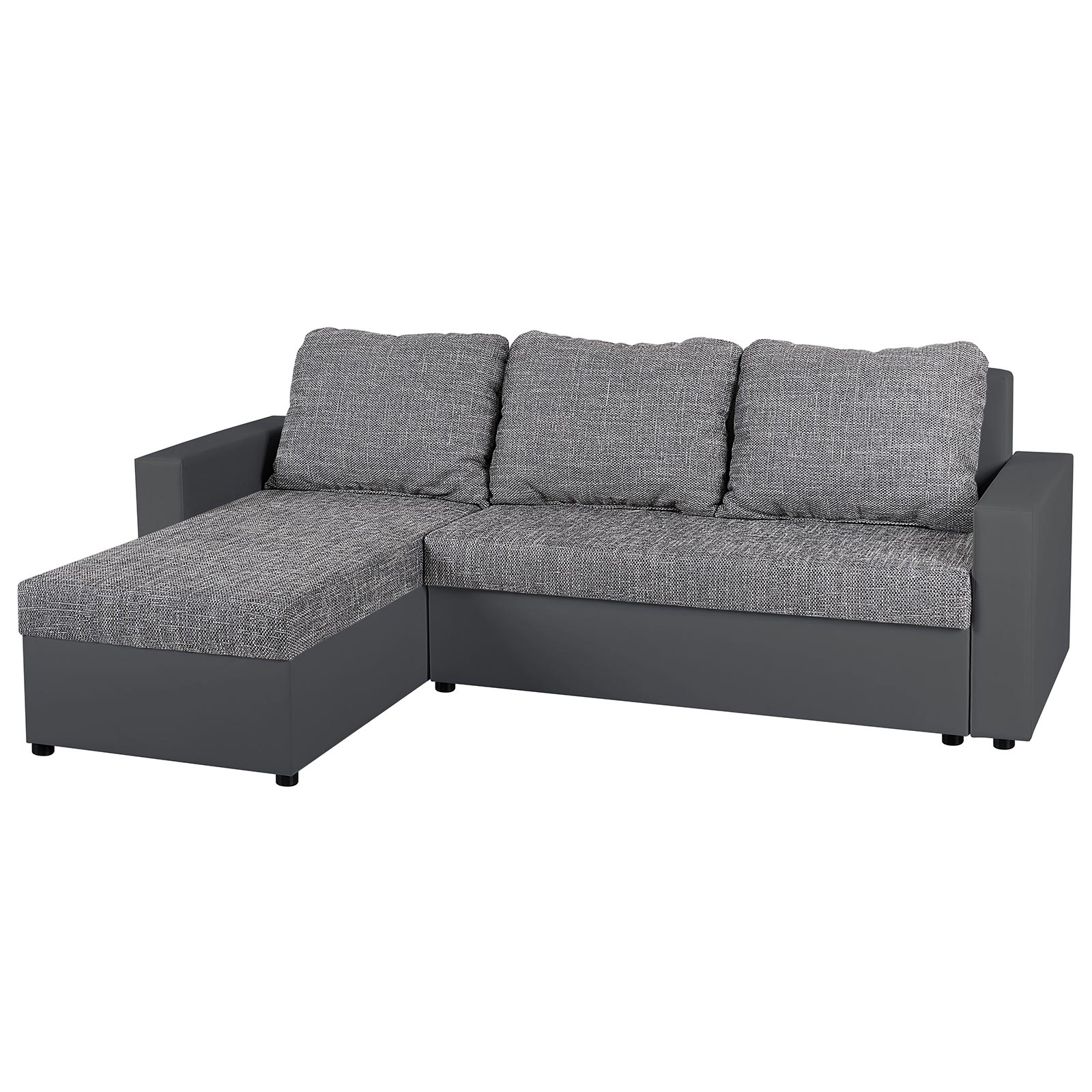Ecksofa - grau - Liegefunktion