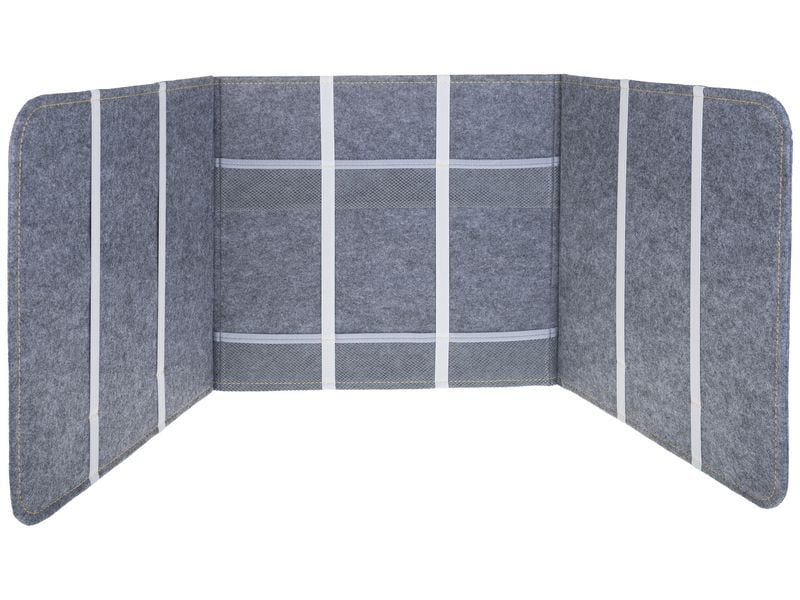 FTM Schreibtischtrennwand 39 x 121 cm, Grau Trennwand für mehr Privatsphäre in der Schule und im Büro