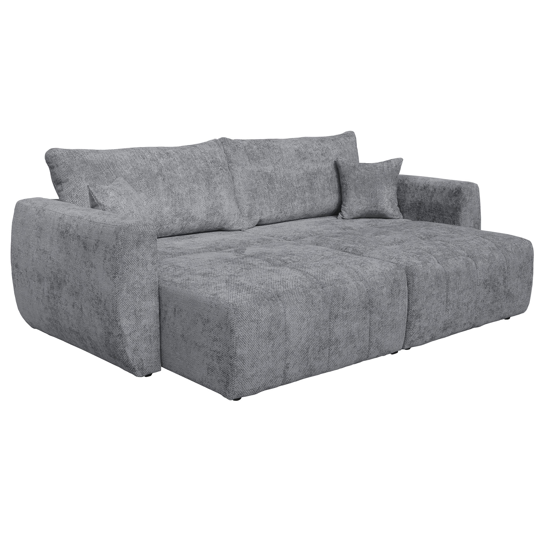 Big Sofa - grau - mit Staukasten und Liegefunktion - 245 cm