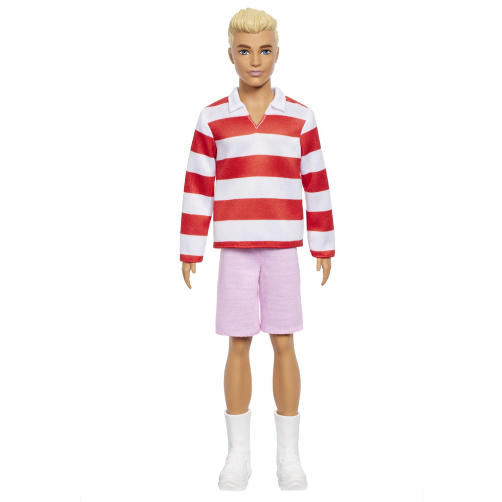 Køb Barbie® Fashionista Ken Dukke Rød & Hvid Striber