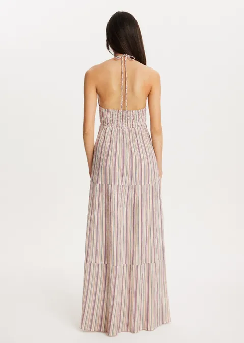 Maxi jurk met strepen assorti (ASSOR)