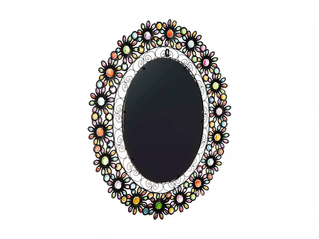 Miroir avec verre acrylique coloré