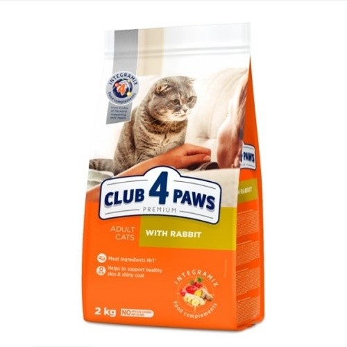 Ração seca para gatos Club 4 Paws sabor coelho