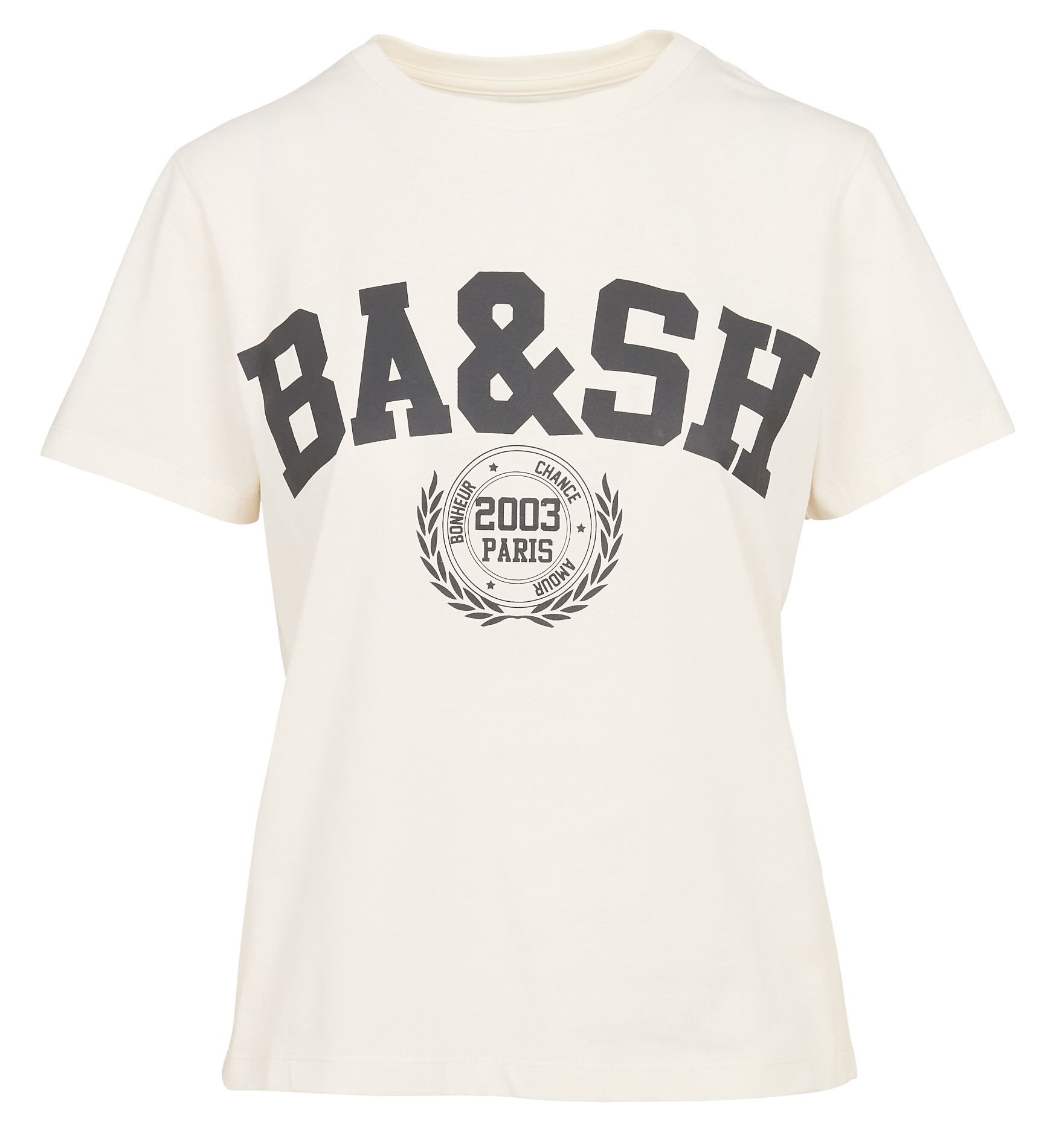 IONI - Tee-shirt col rond en coton | Beige