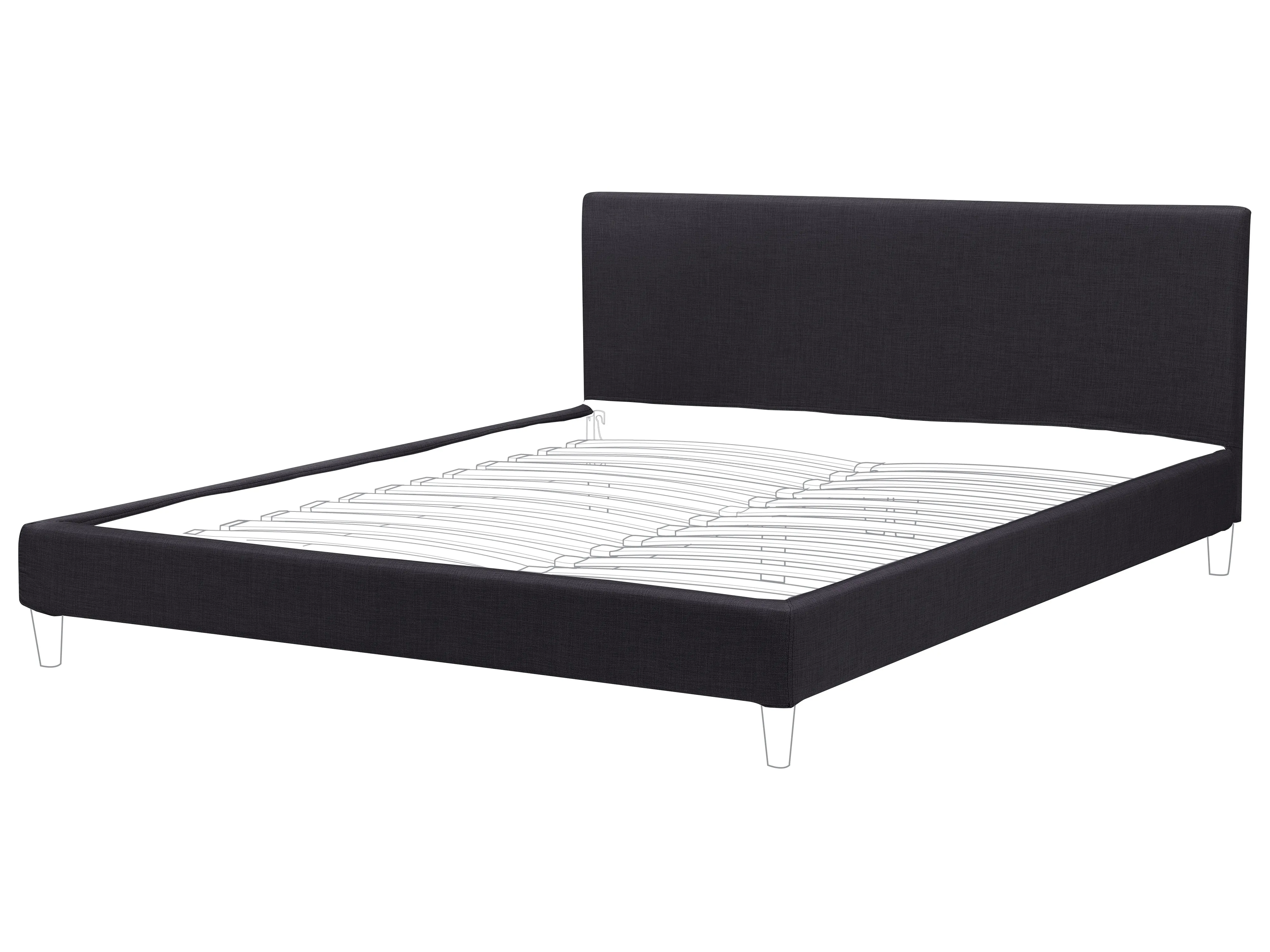 Bedframe hoes FITOU 180 x 200 cm Zwart