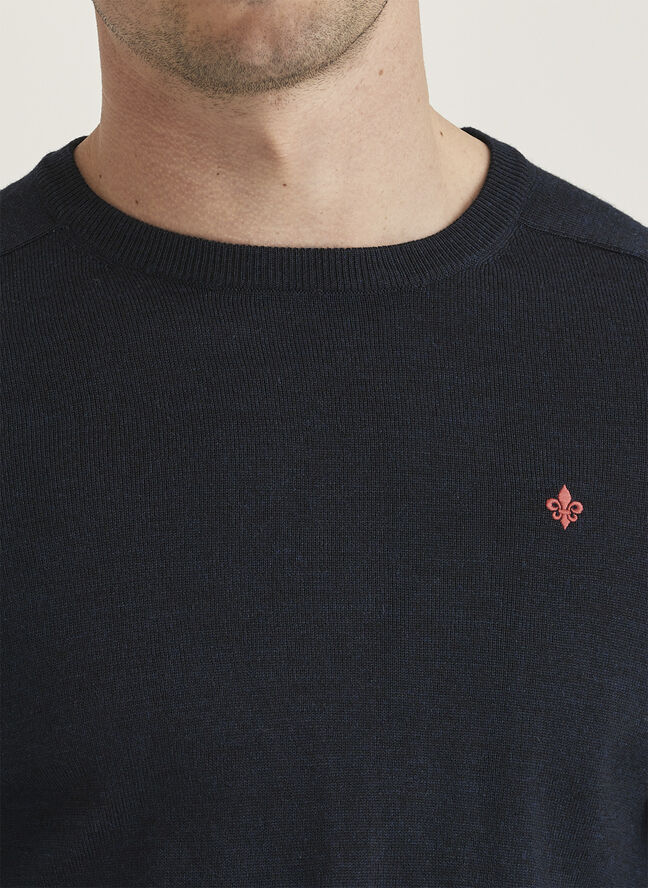 Morris Stockholm Merino Oneck Navy
