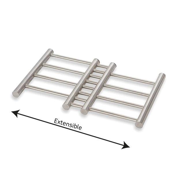 Dessous de plat extensible en inox 22,5 cm à 37 cm