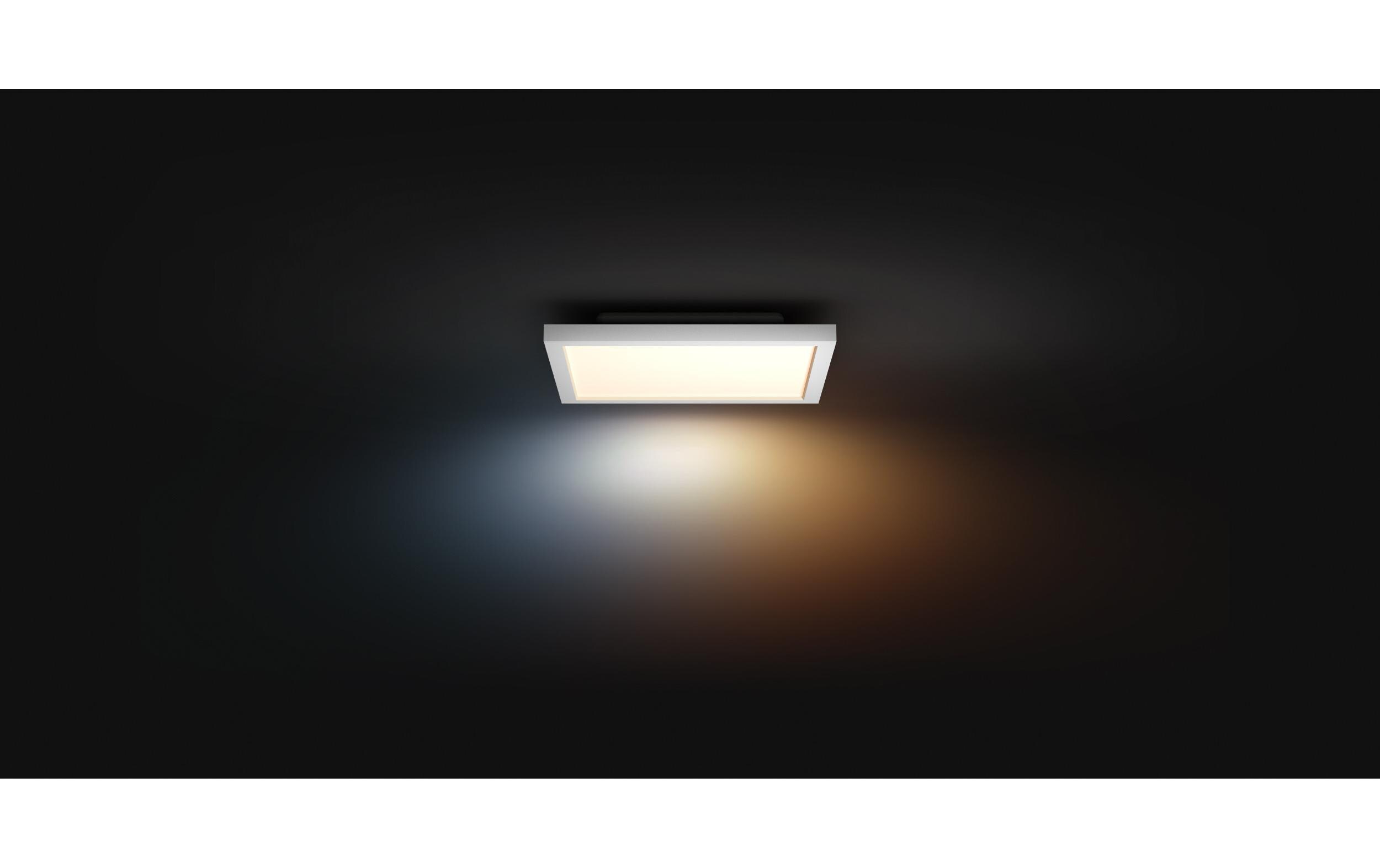White Ambiance Aurelle Panelleuchte 30 x 30 Weiss + Dimmer<br>Flaches Hue Panel
