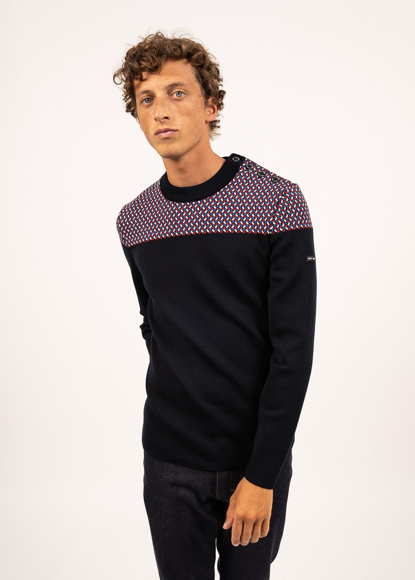 Pull marin jacquard
