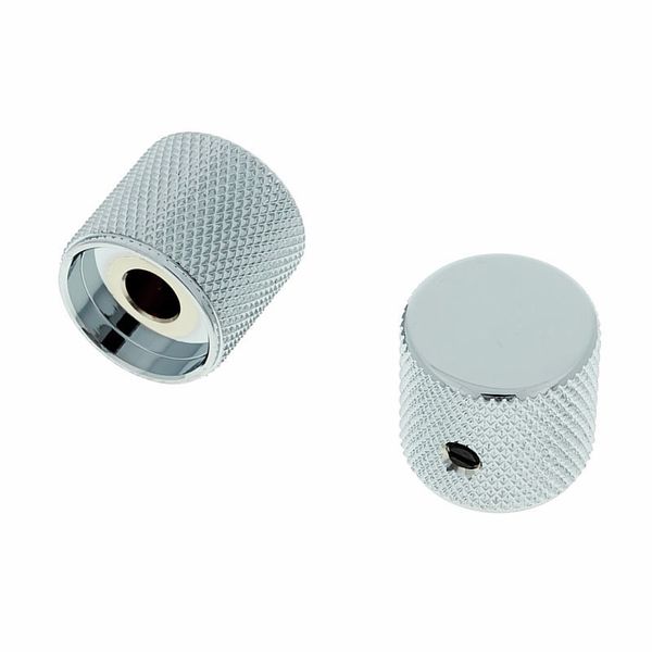 Allparts Metal Barrel Knobs Chrome