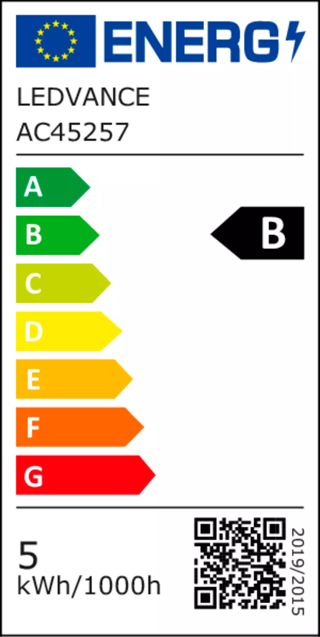 LED-Birne E27/4,3 Watt/Energie B