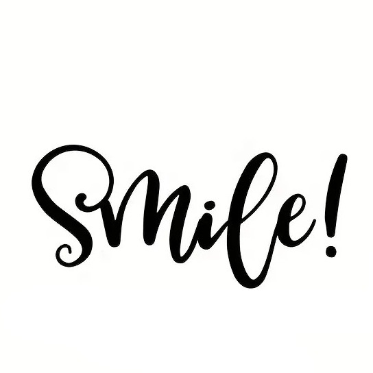 (14x7cm) Wandtattoo Spiegel Aufkleber Home Deko Zitat Wandsticker - Smile