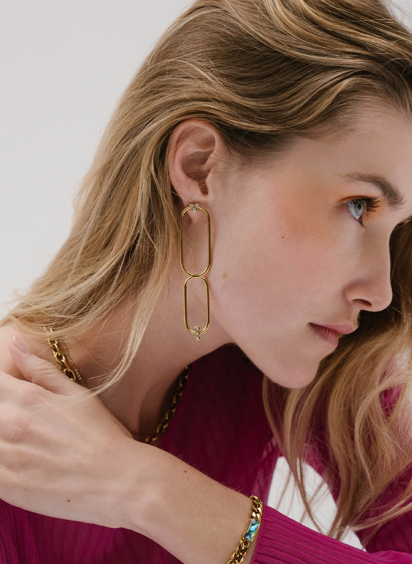 HERACLES - Boucles d'oreilles pendantes heracles | Rose