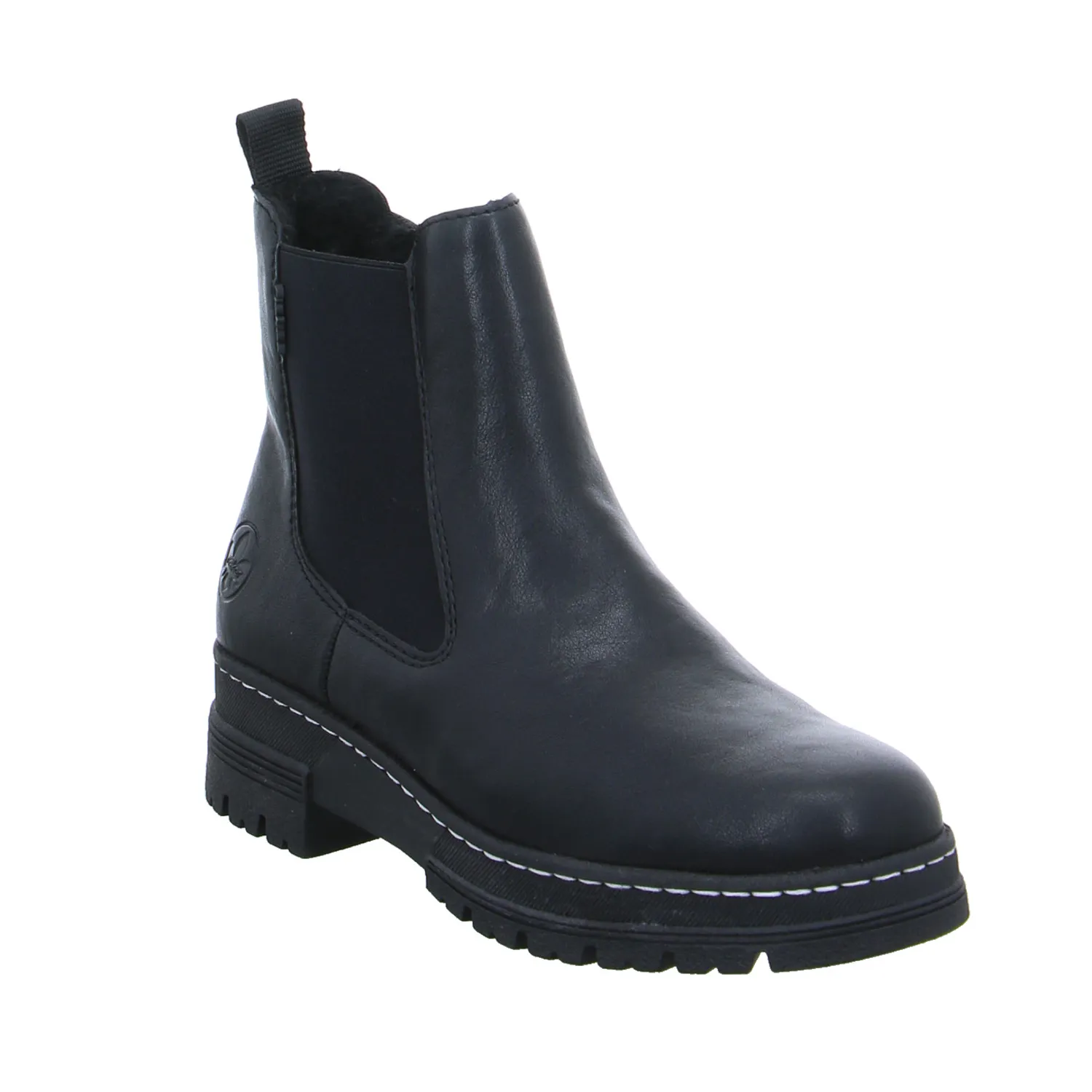 RIEKER Boot Schwarz Lederimitat