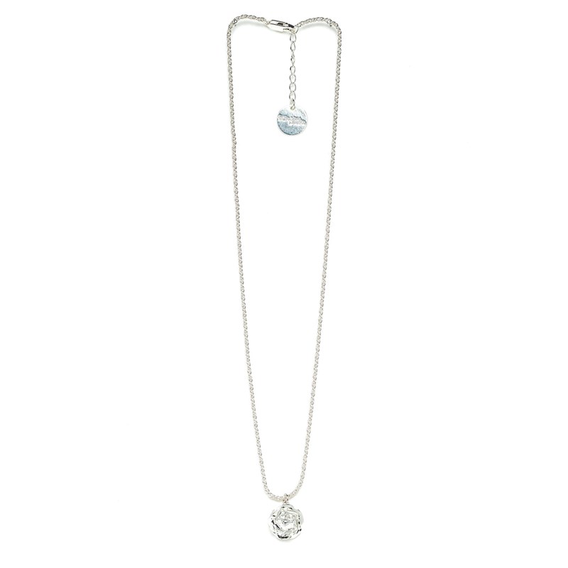 collier fleur plaqué argent - AGLAÉ