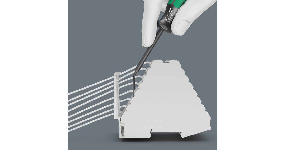 Wera338/2 Klemmenblok-bedieningsgereedschap set schroevendraaier  (2‑delig)