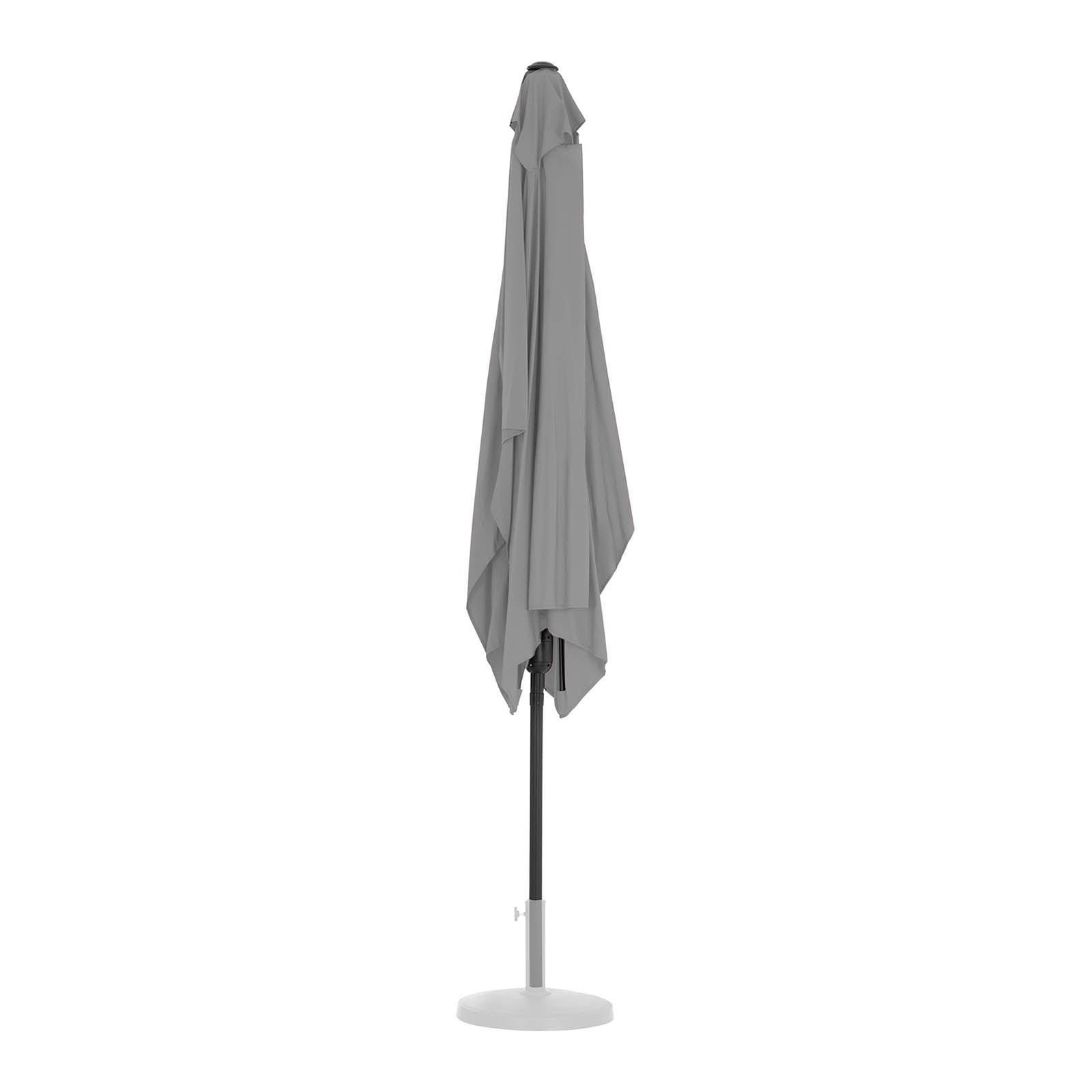 Grand parasol rectangulaire 200 x 300 cm inclinable gris foncé