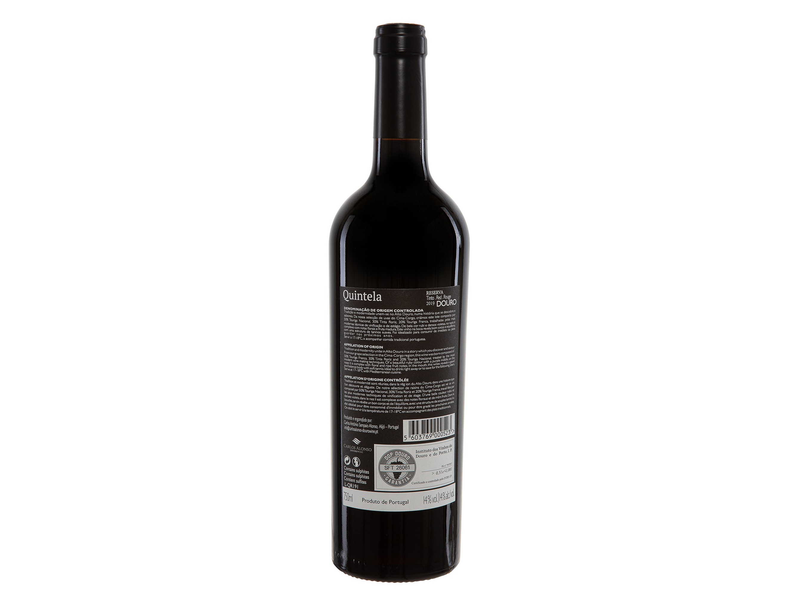 VINHO TINTO QUINTELA RESERVA DOURO 0.75 L