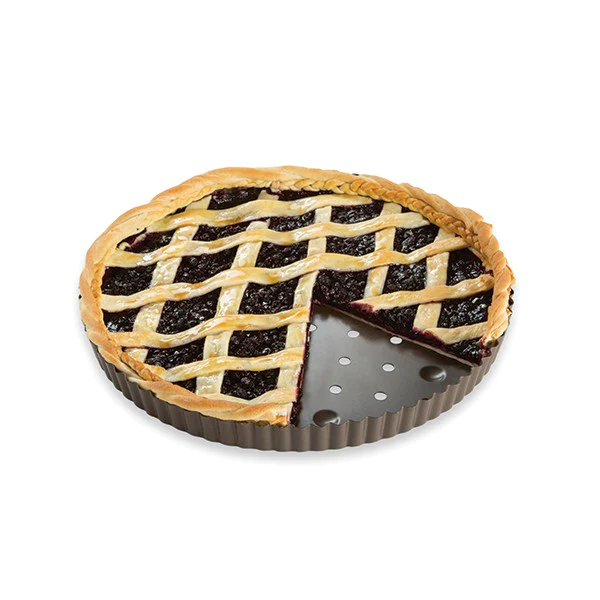 Tourtière perforée acier revêtu anti-adhérent 30 cm Mathon