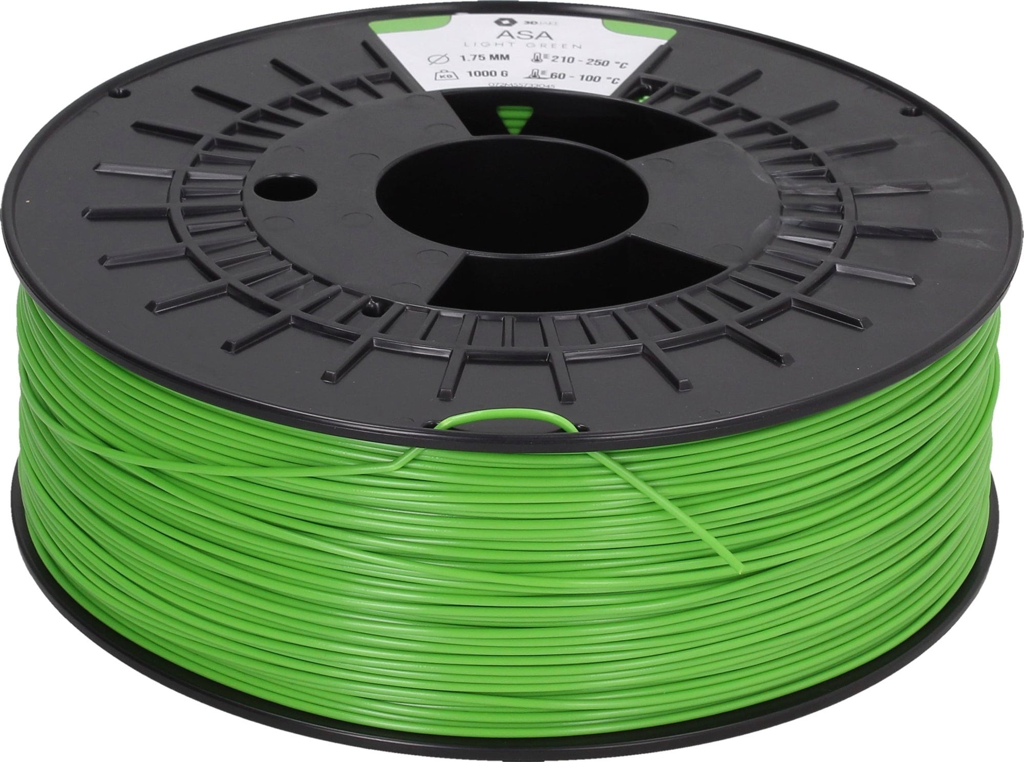 3DJAKE  ASA Hellgrün, 1,75 mm / 1000 g    Witterungs- und UV-beständiges ASA Filament in Hellgrün